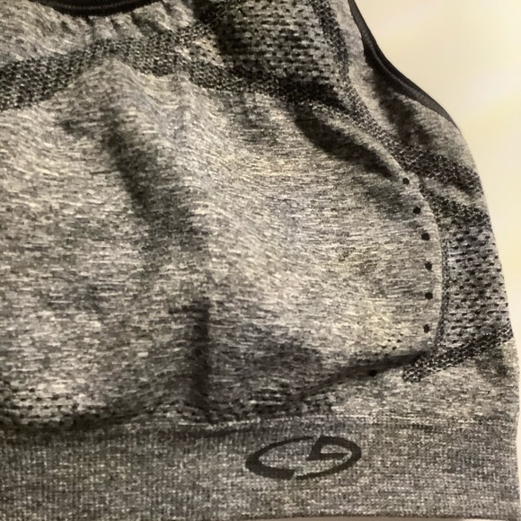 Champion Large Mesh Sports Bra Grey/Black - Picture 3 of 4
